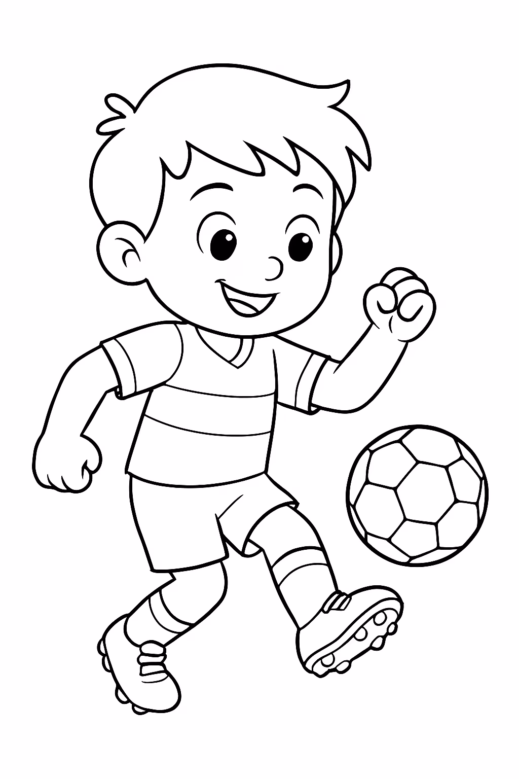 Jogador de futebol para colorir — desenho para imprimir