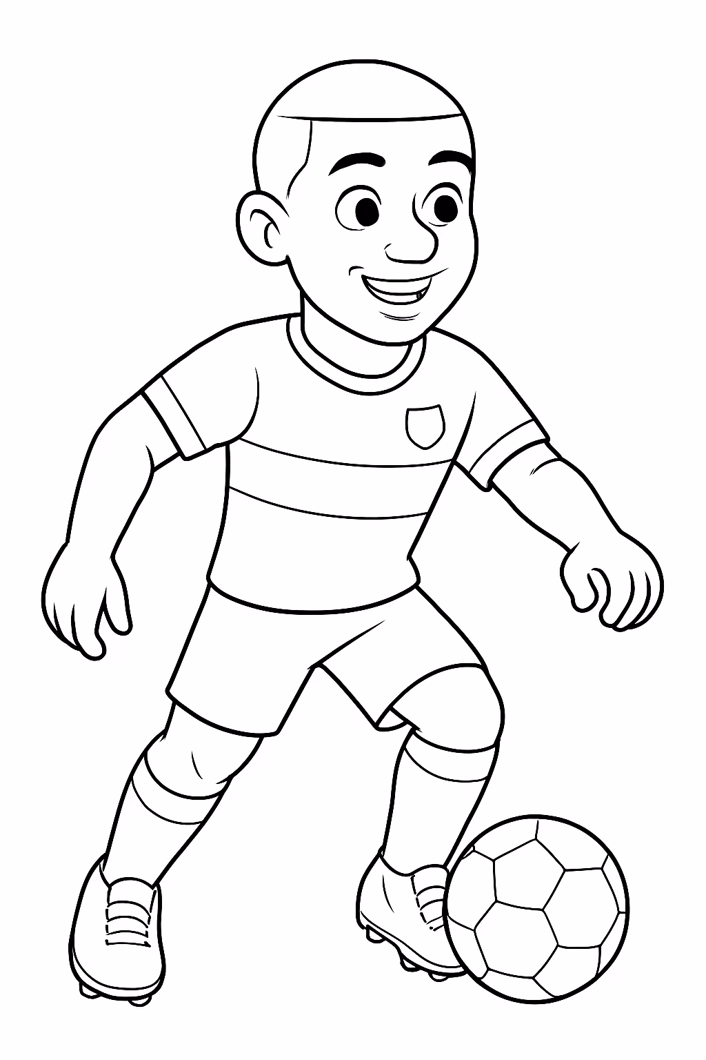 Jogador de futebol da frnaca kylian mbappe para colorir — desenho para imprimir