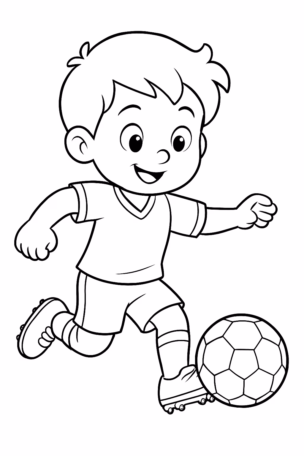 Jogador futebol para colorir — desenho para imprimir
