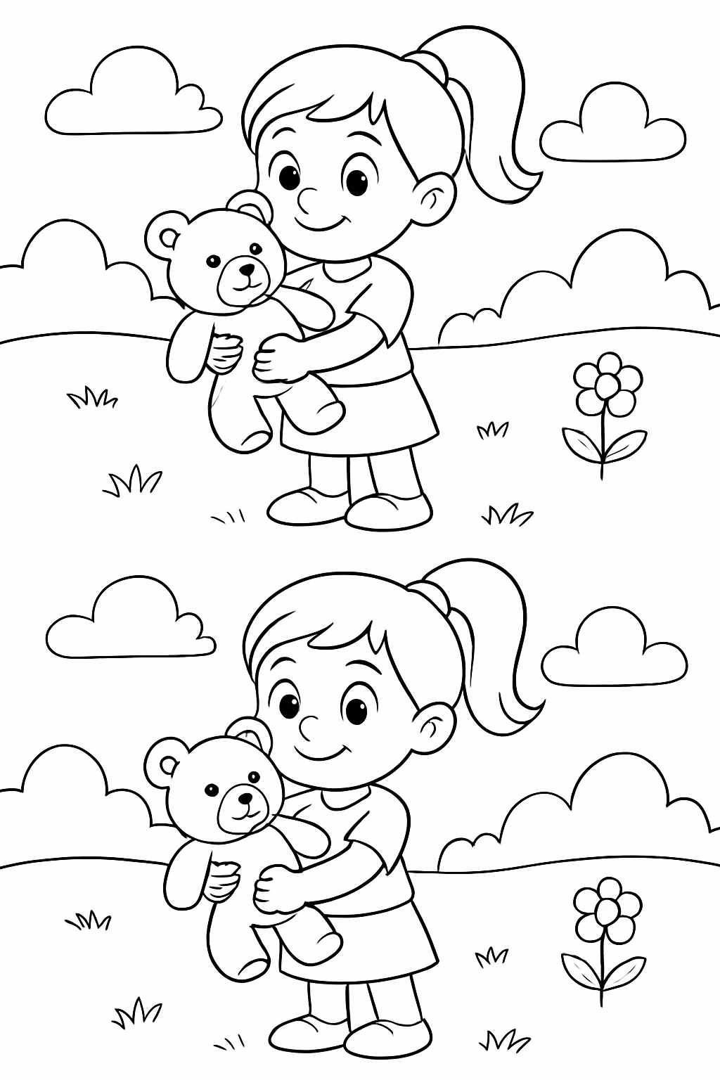 Jogo do erros para colorir — desenho para imprimir