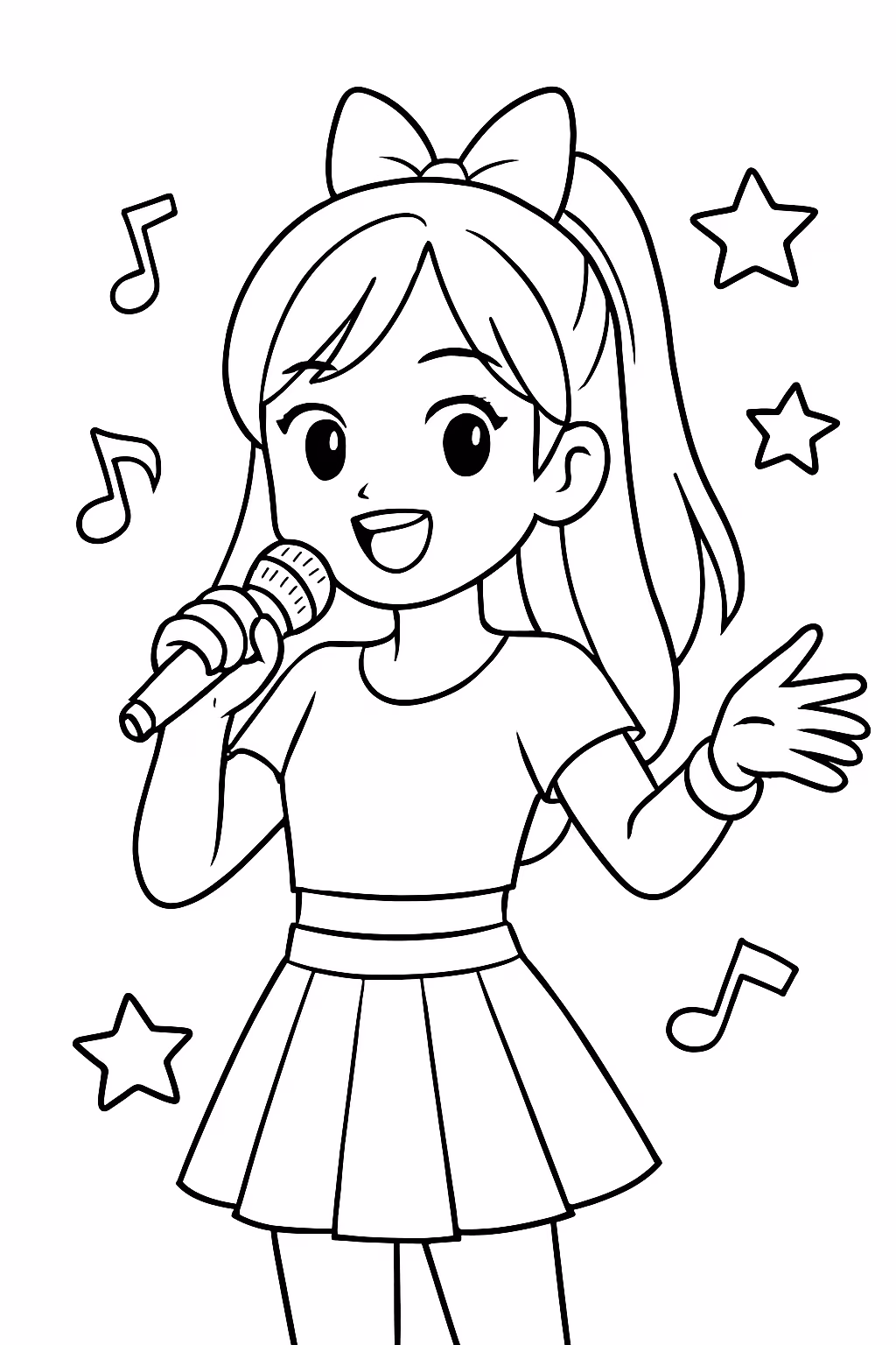 K pop para colorir — desenho para imprimir