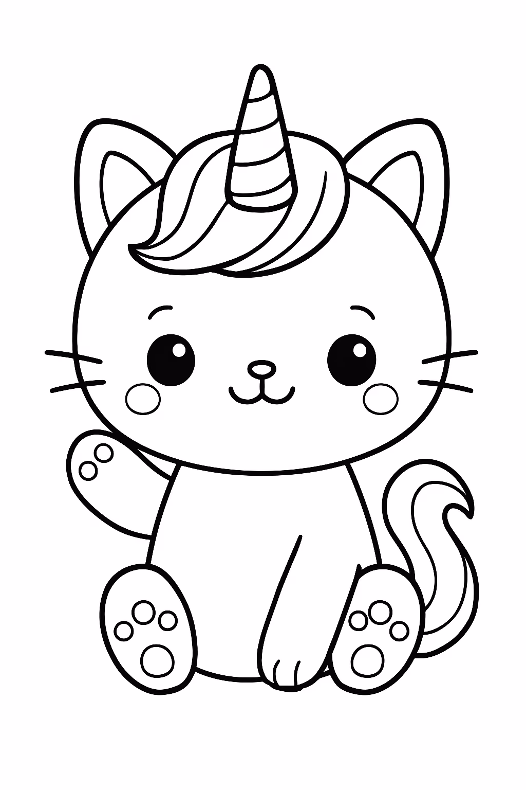 Kawaii para colorir — desenho para imprimir