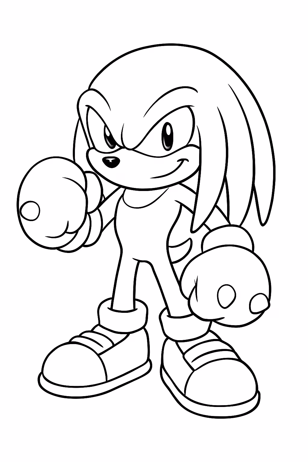Knuckles para colorir — desenho para imprimir