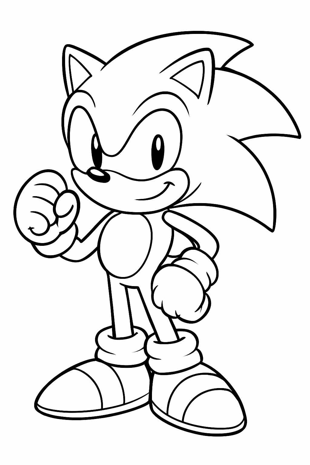 Knukles sonic para colorir — desenho para imprimir