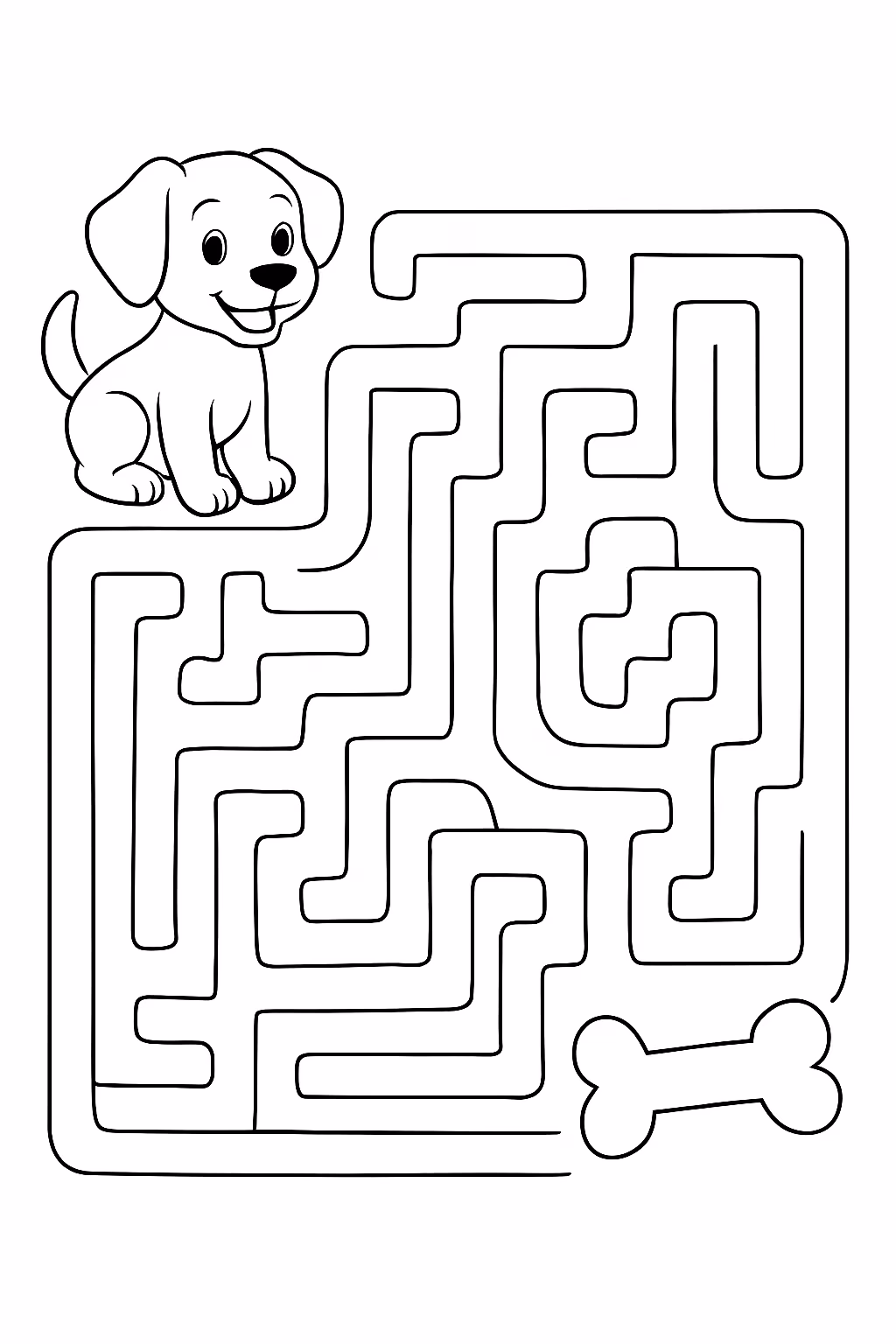 Labirinto para colorir — desenho para imprimir