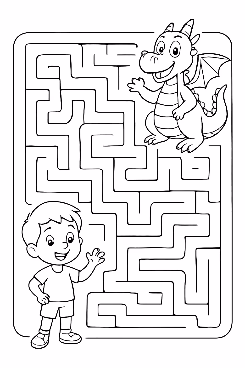Labirinto dificil para colorir — desenho para imprimir