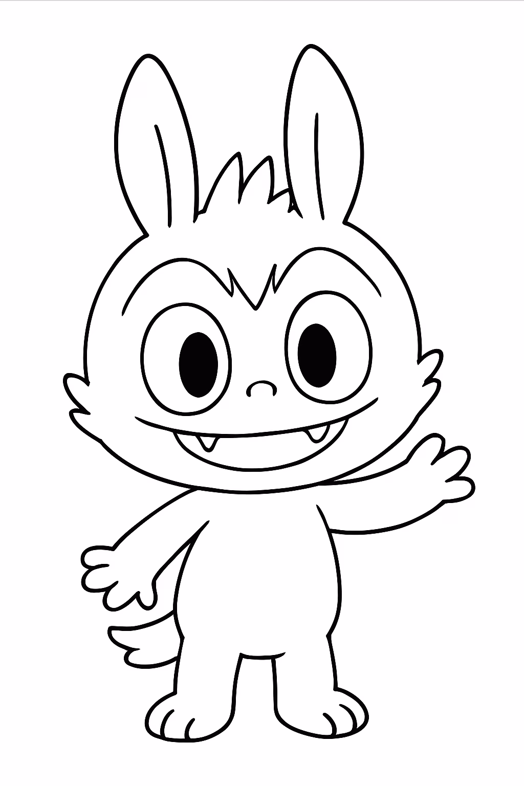 Labubu para colorir — desenho para imprimir