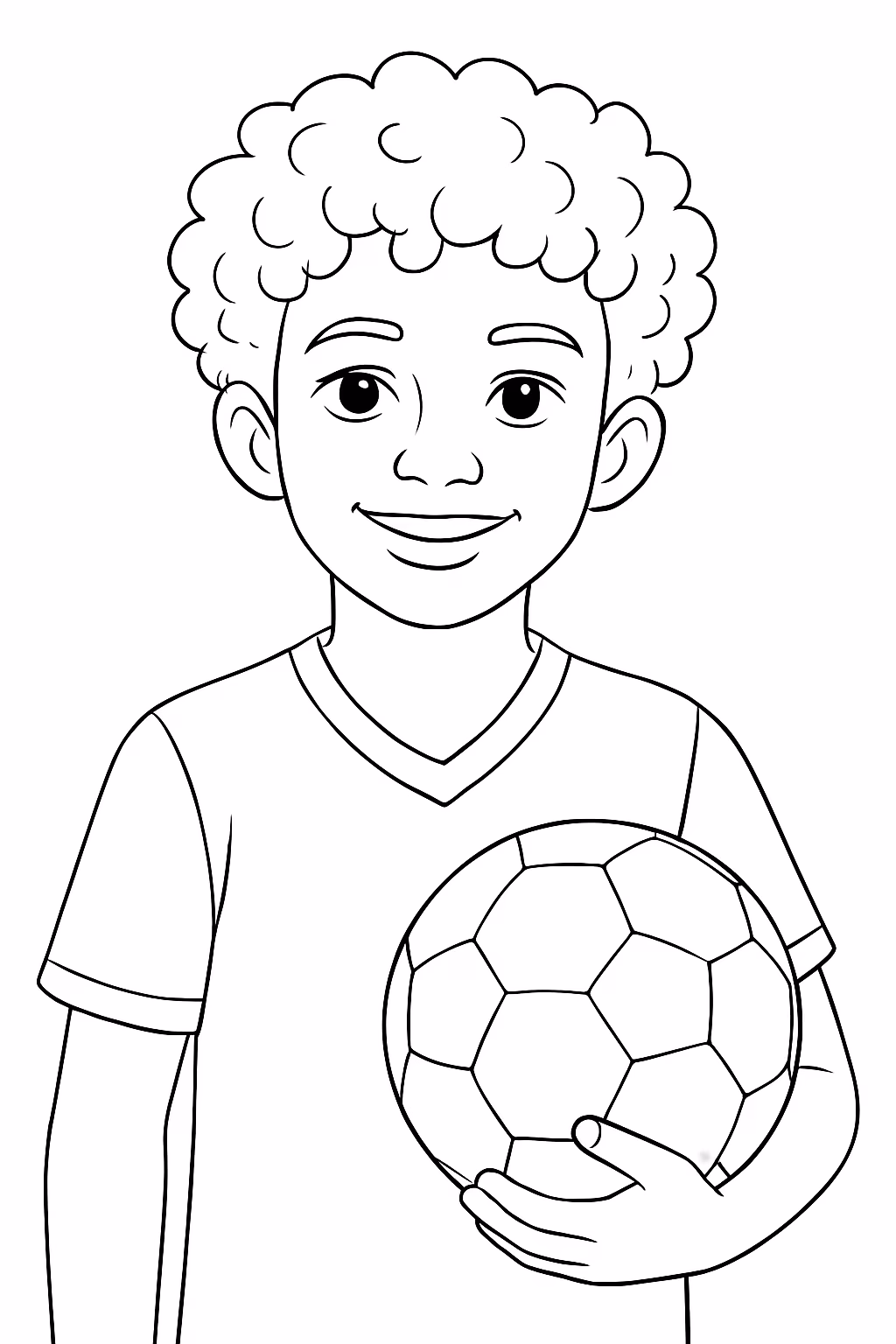 Lamine yamal realista para colorir — desenho para imprimir
