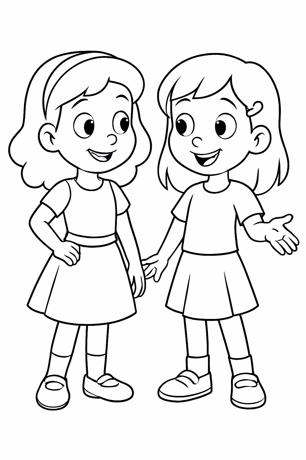 Lavinia e julia para colorir — desenho para imprimir