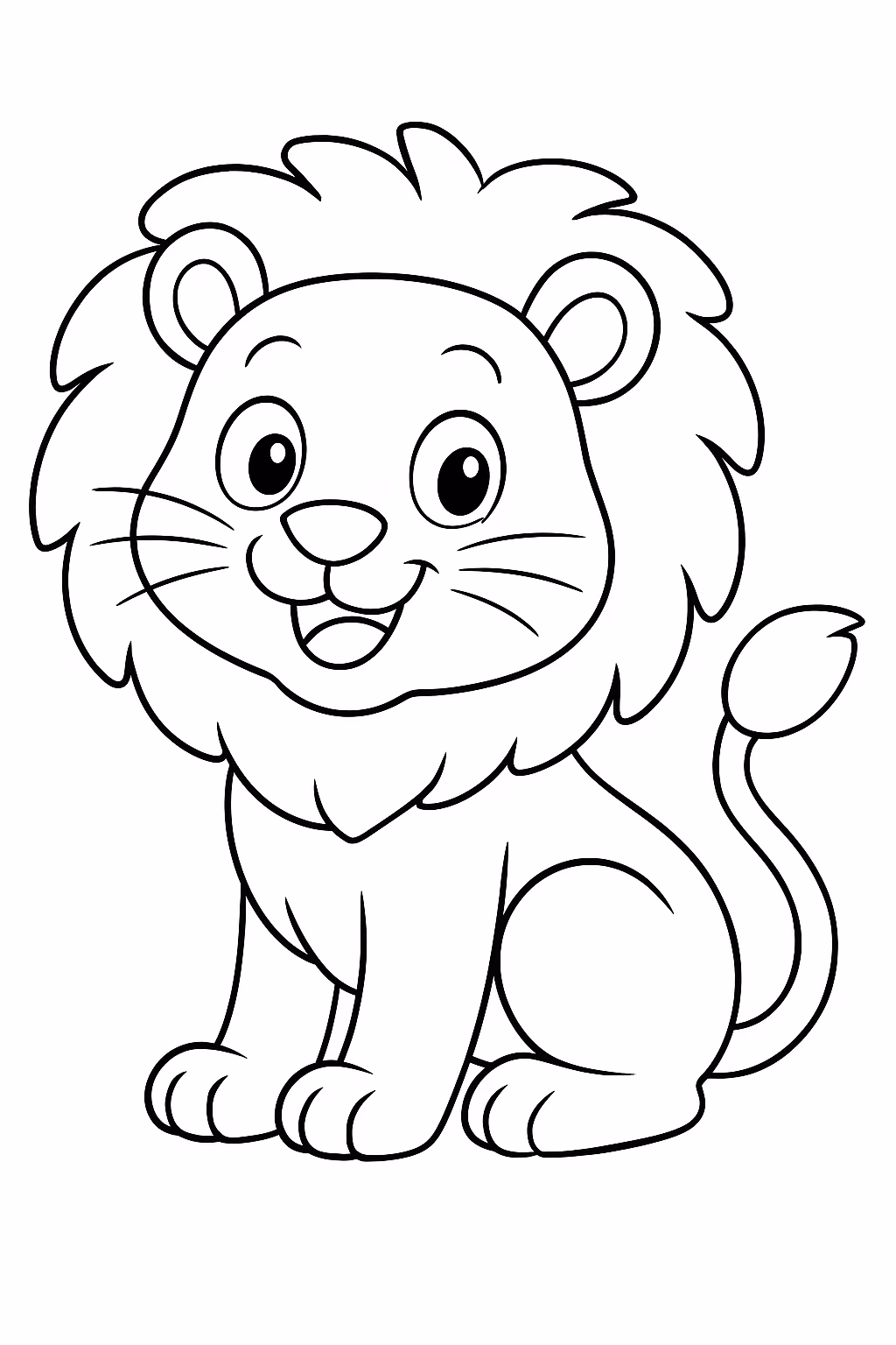 Leao gato para colorir — desenho para imprimir