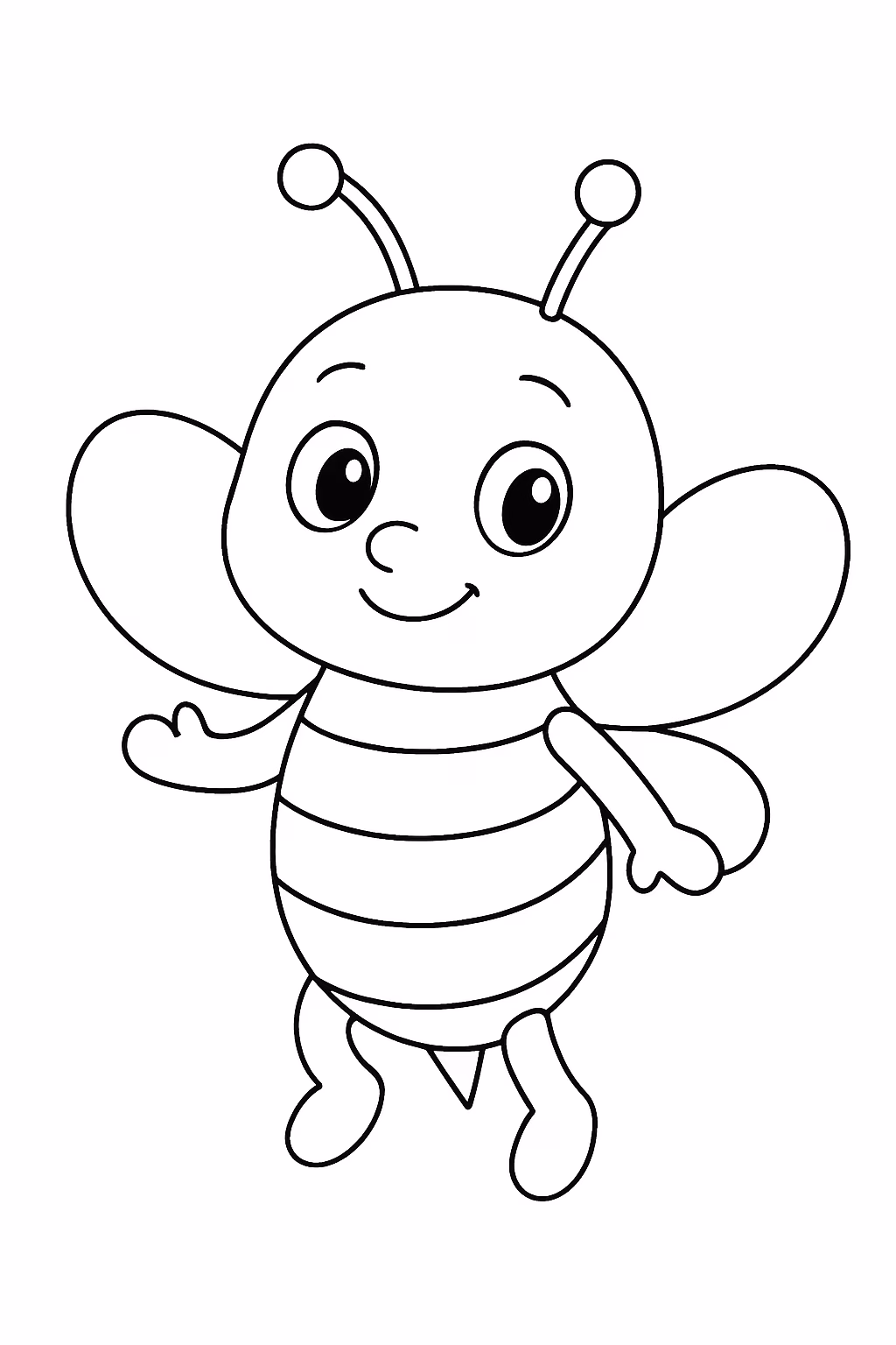 Letra de abelha para colorir — desenho para imprimir
