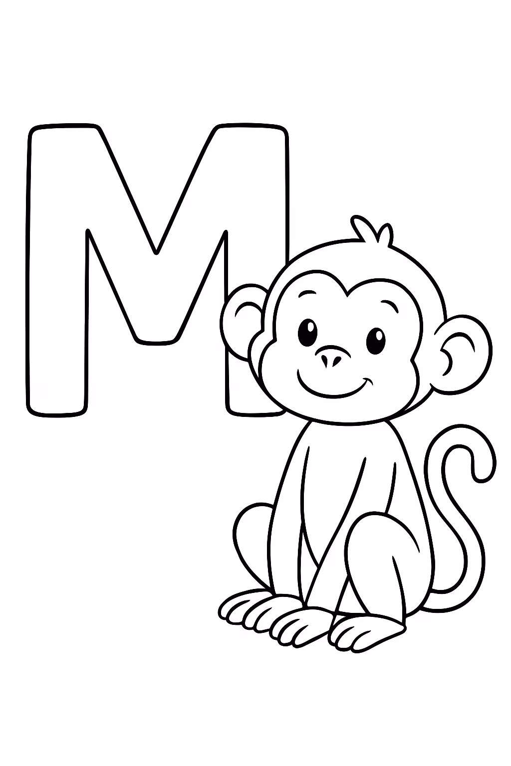 Letra m para colorir — desenho para imprimir