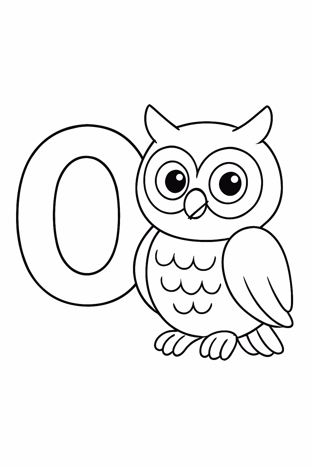Letra o para colorir — desenho para imprimir