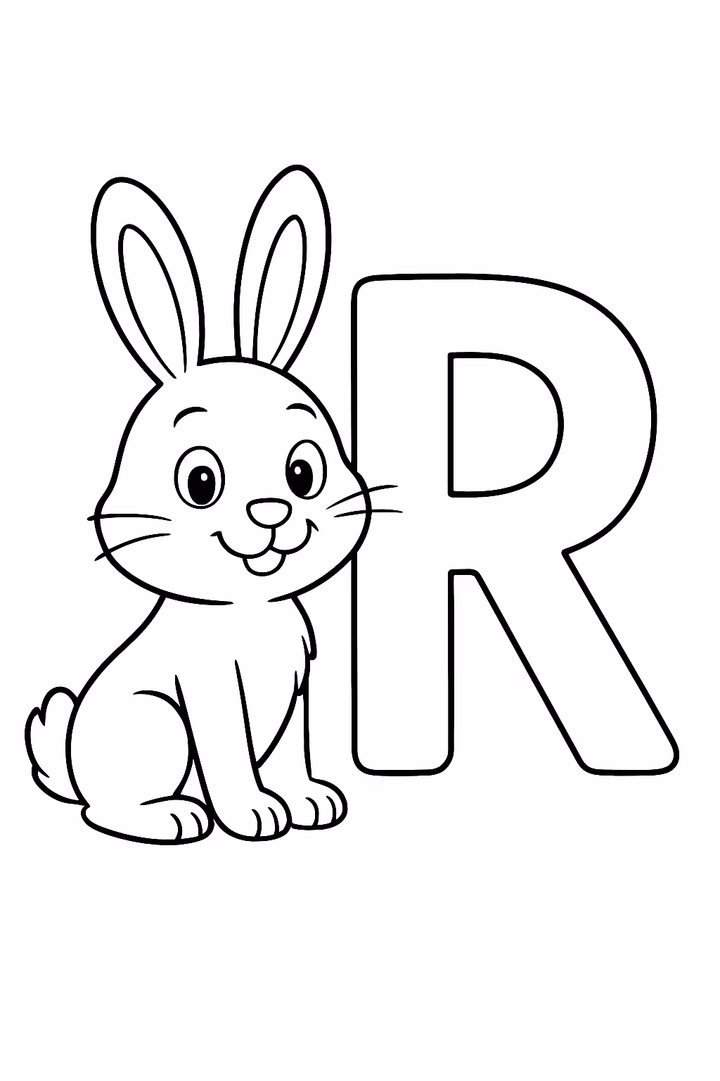 Letra r para colorir — desenho para imprimir