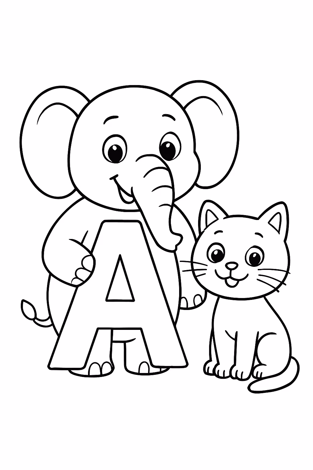 Letras para colorir — desenho para imprimir