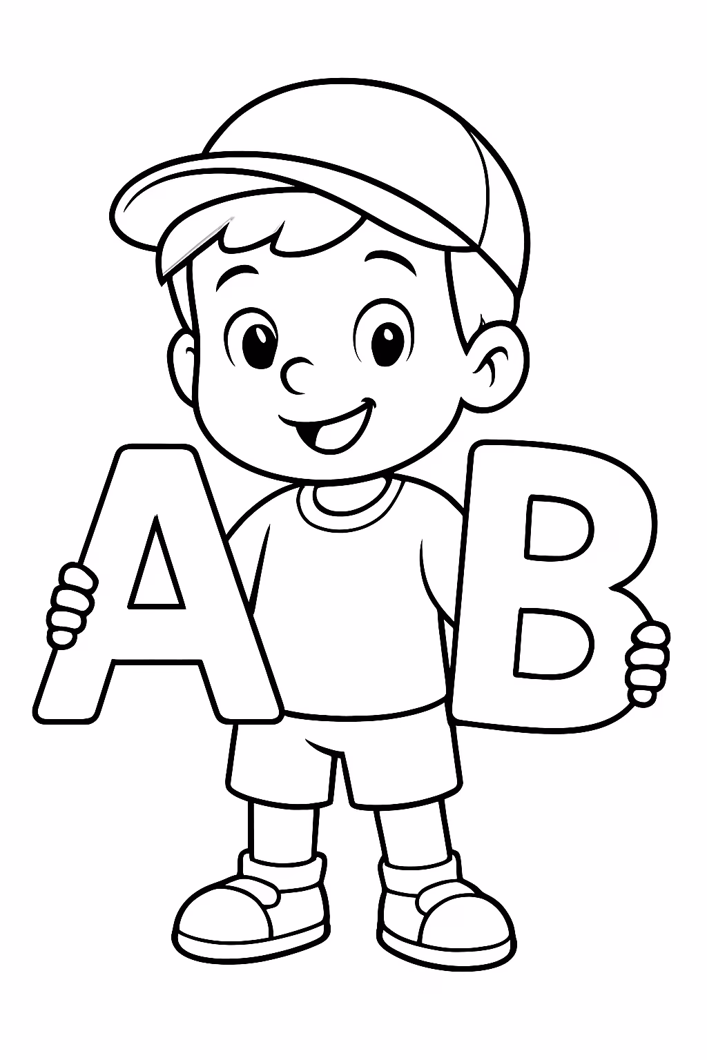 Letras pintar para colorir — desenho para imprimir