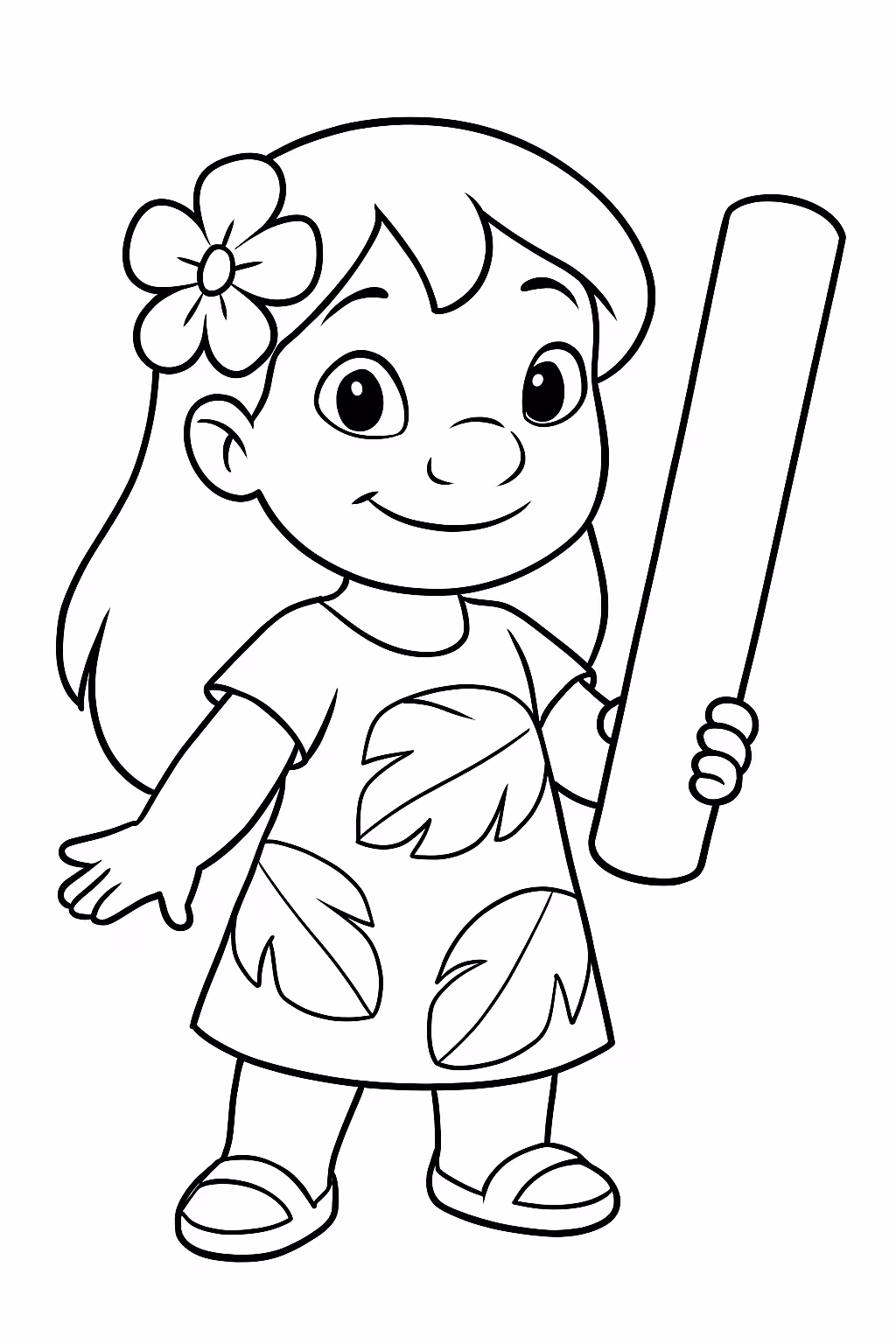 Lilo stick para colorir — desenho para imprimir