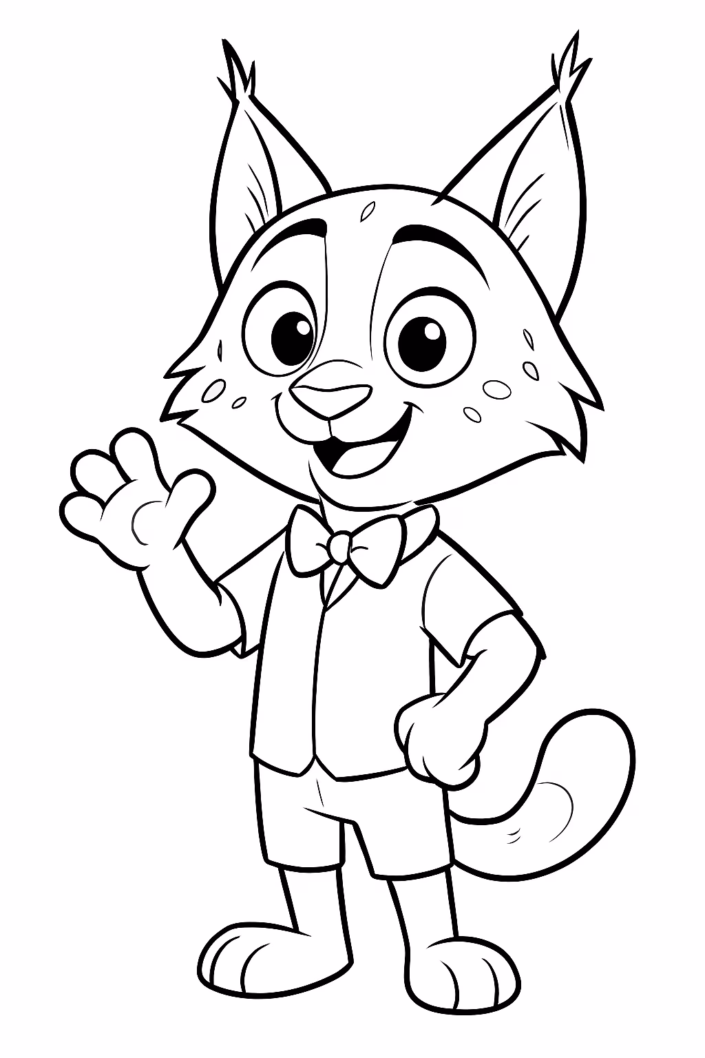 Lince pawbert de zootopia para colorir — desenho para imprimir