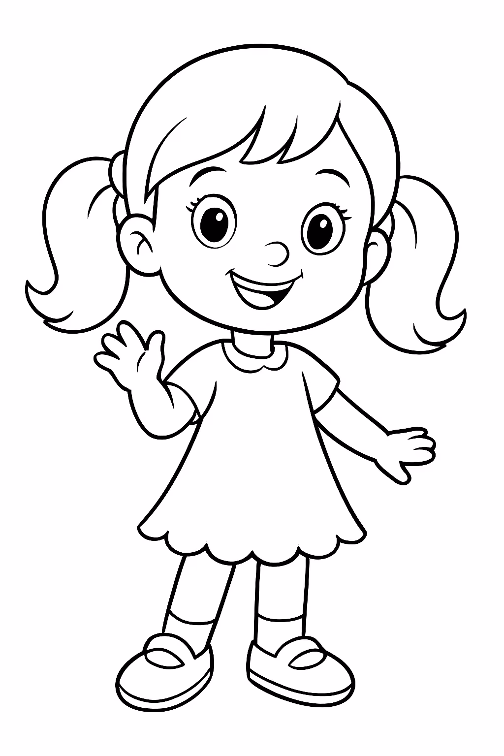 Lindinha para colorir — desenho para imprimir