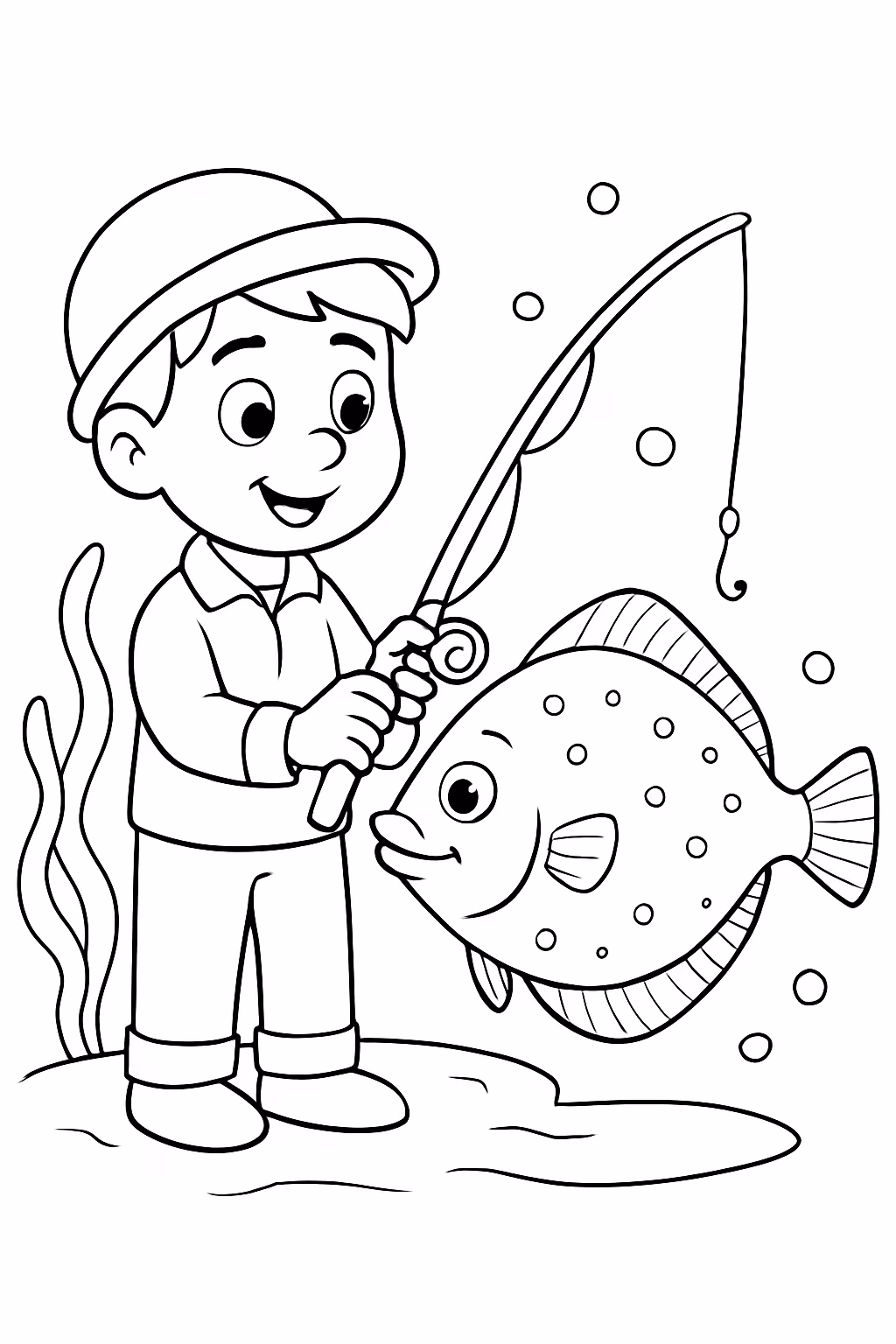Linguado e sebastiao para colorir — desenho para imprimir
