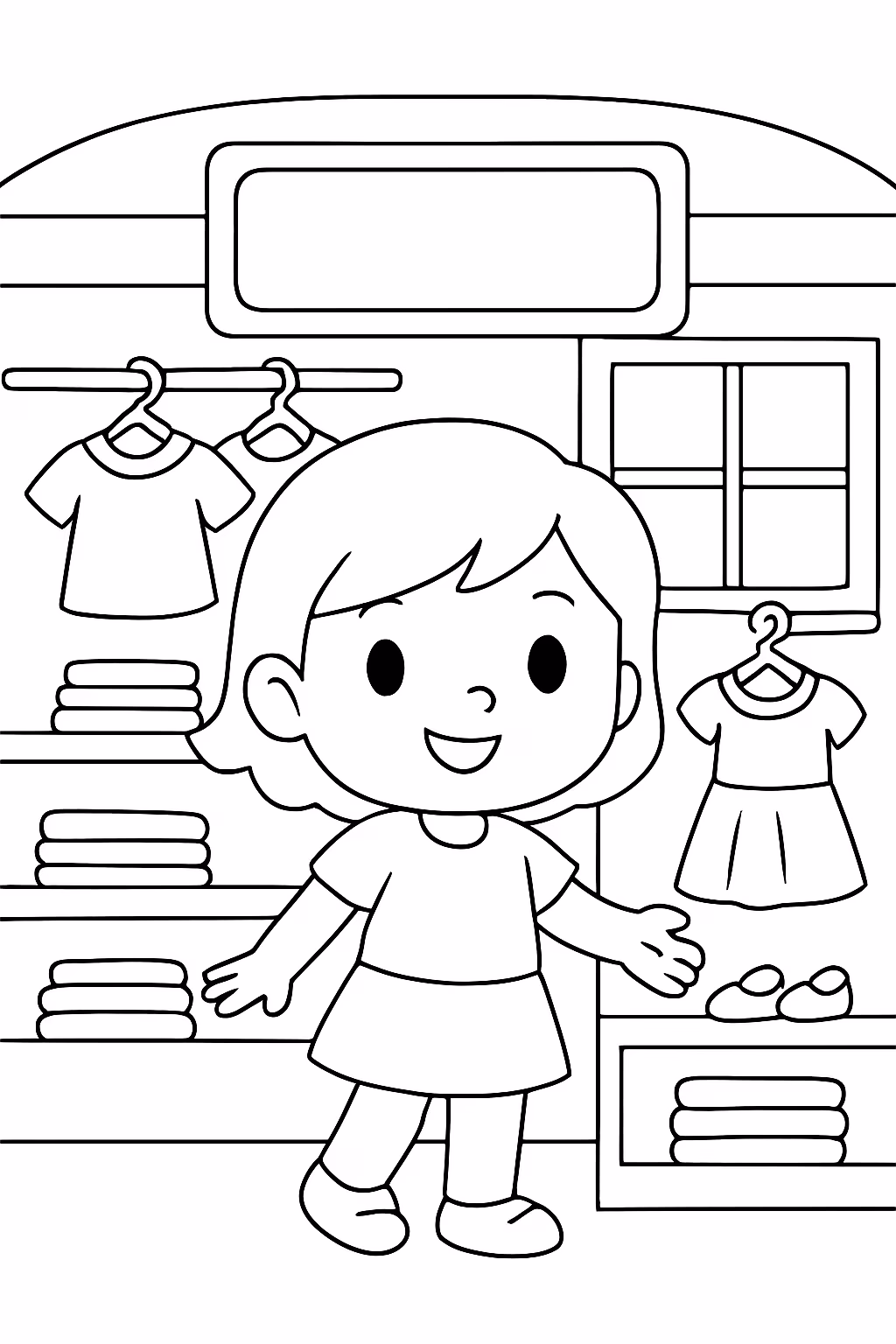 Loja roupa toyou kids para colorir — desenho para imprimir