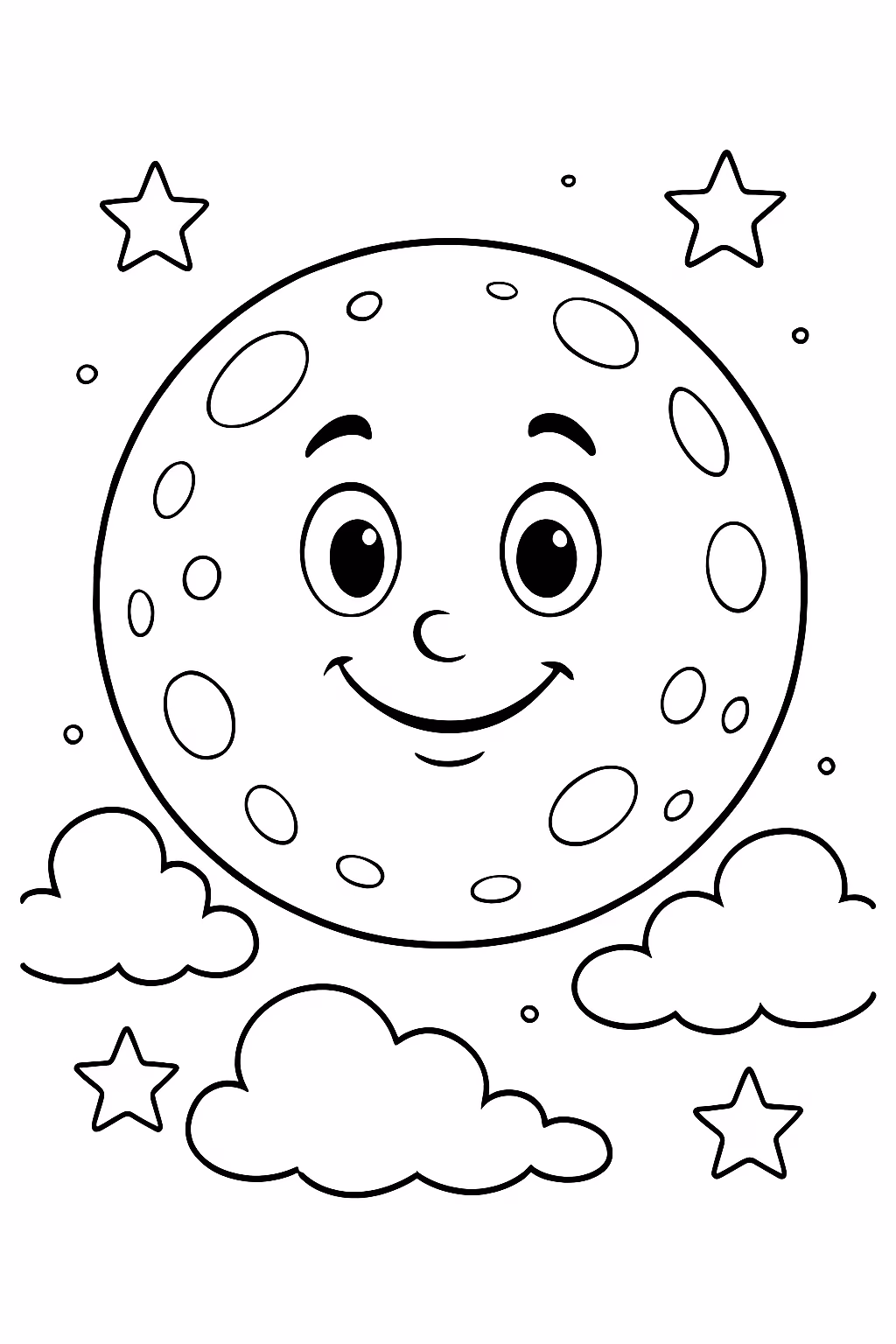 Lua de sangue para colorir — desenho para imprimir