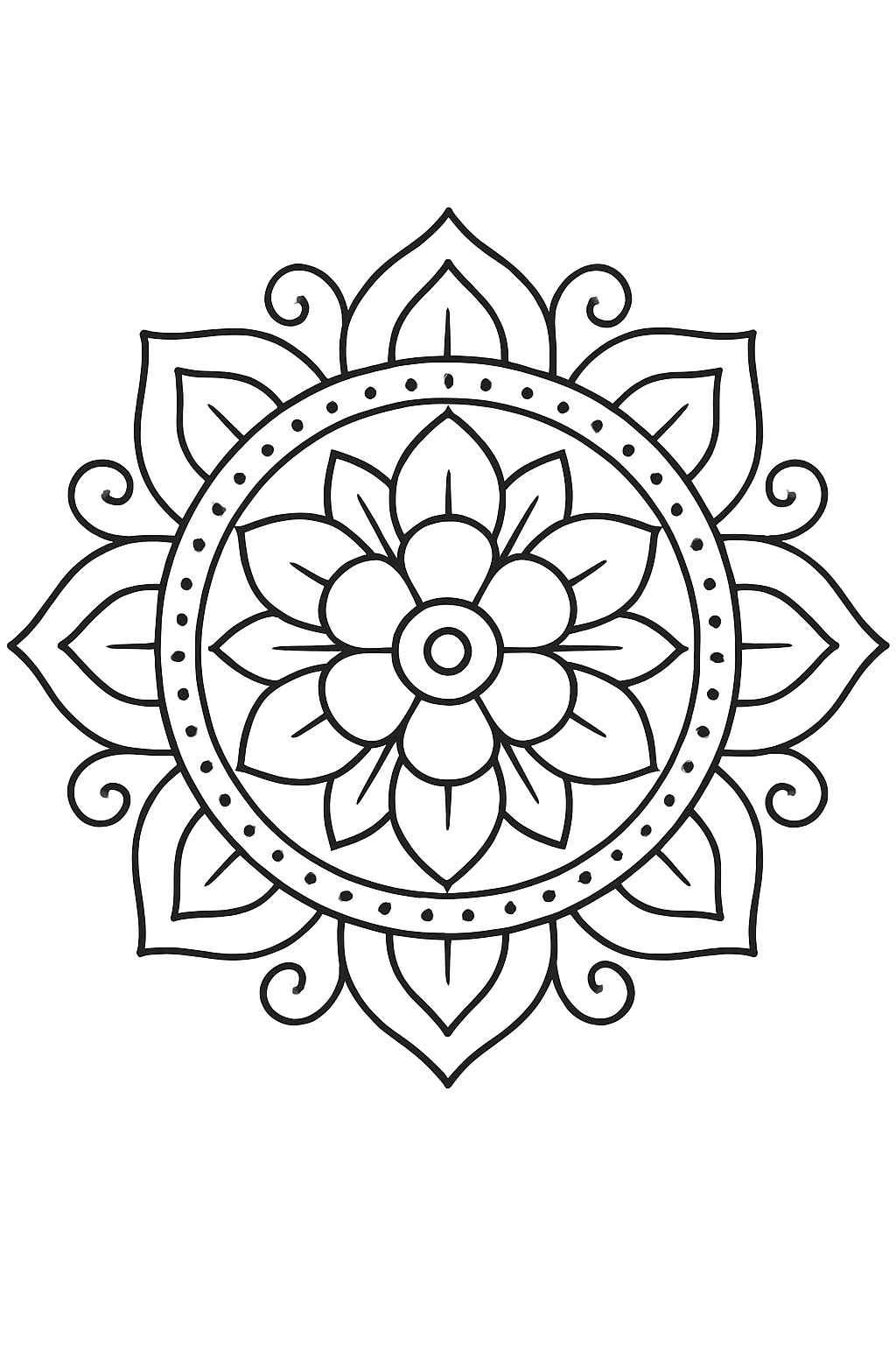 Manadalas para colorir — desenho para imprimir