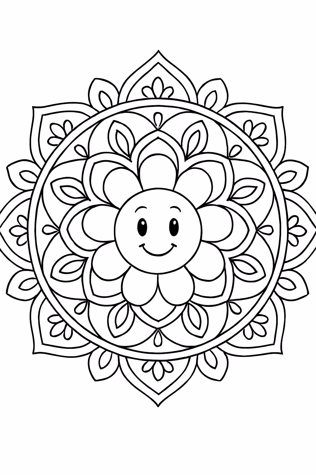 Mandala criancas para colorir — desenho para imprimir