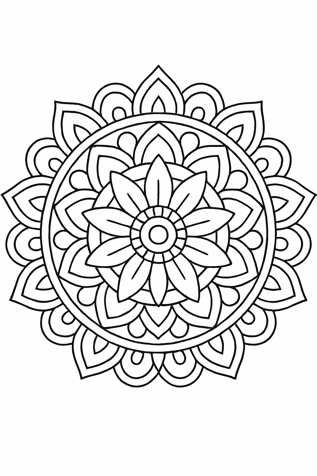 Mandalas para colorir — desenho para imprimir