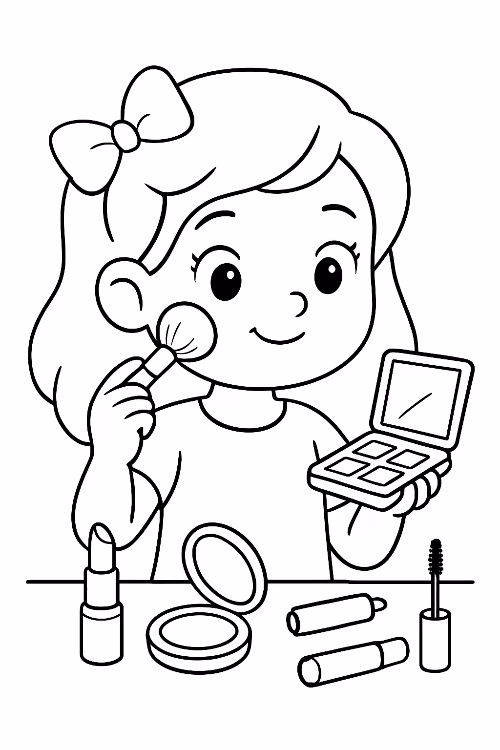 Maquiagens para colorir — desenho para imprimir