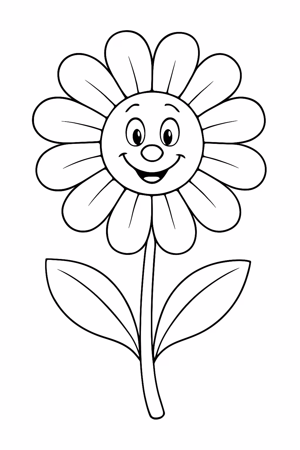 Margarida flor para colorir — desenho para imprimir