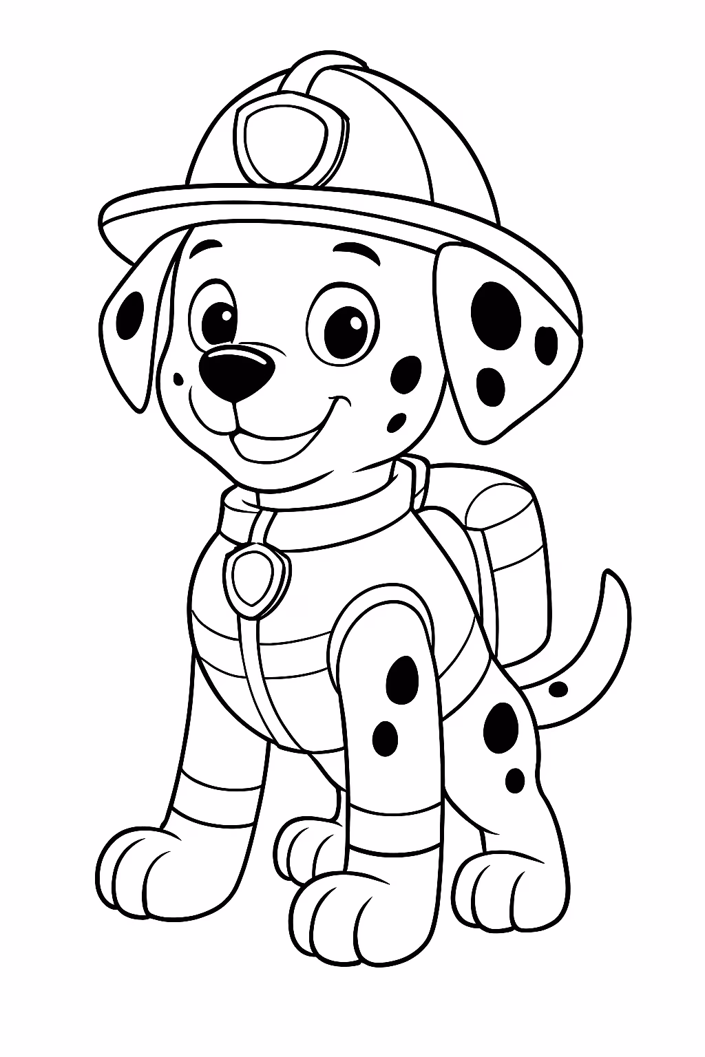 Marshal para colorir — desenho para imprimir