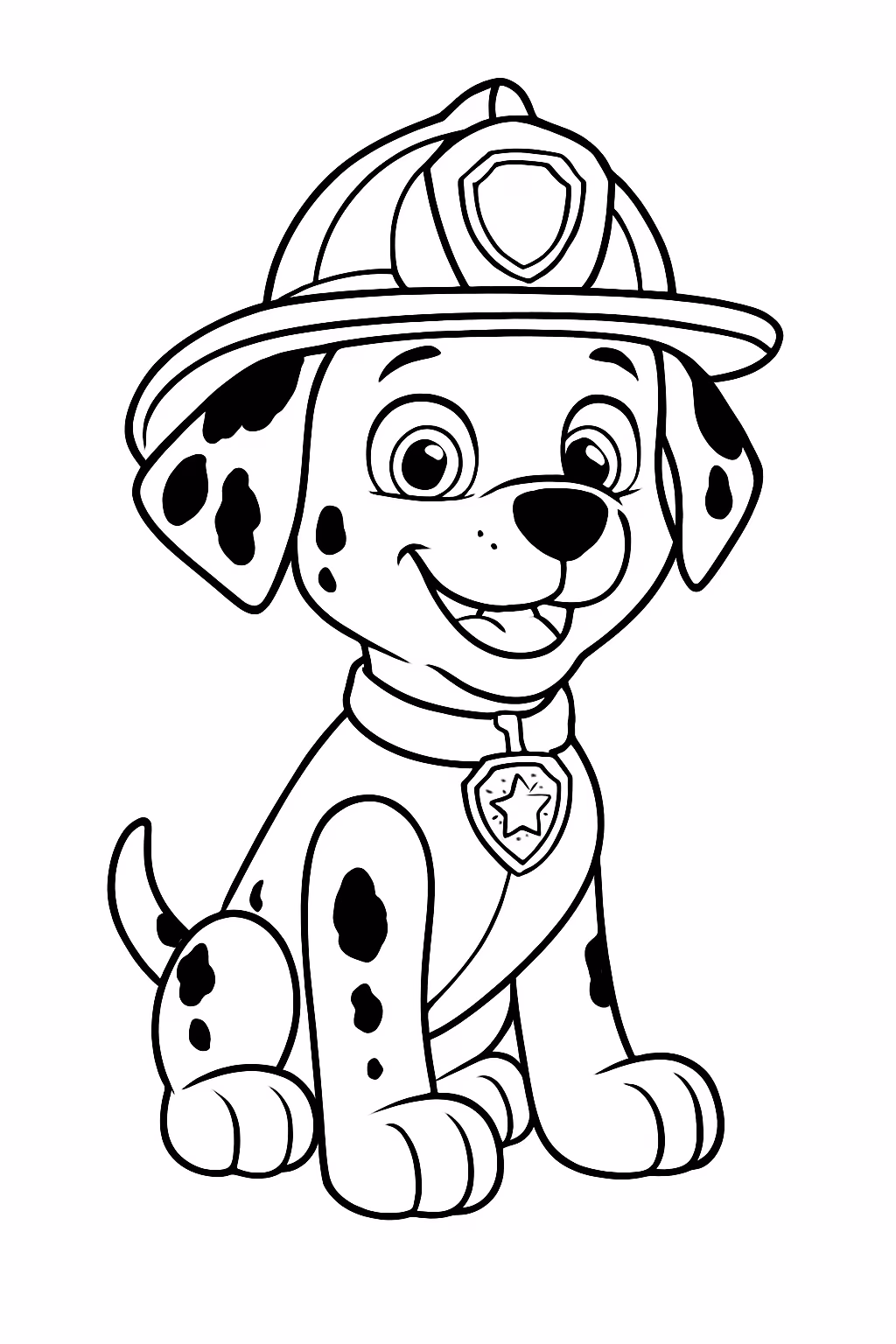Marshall patrulha canina para colorir — desenho para imprimir