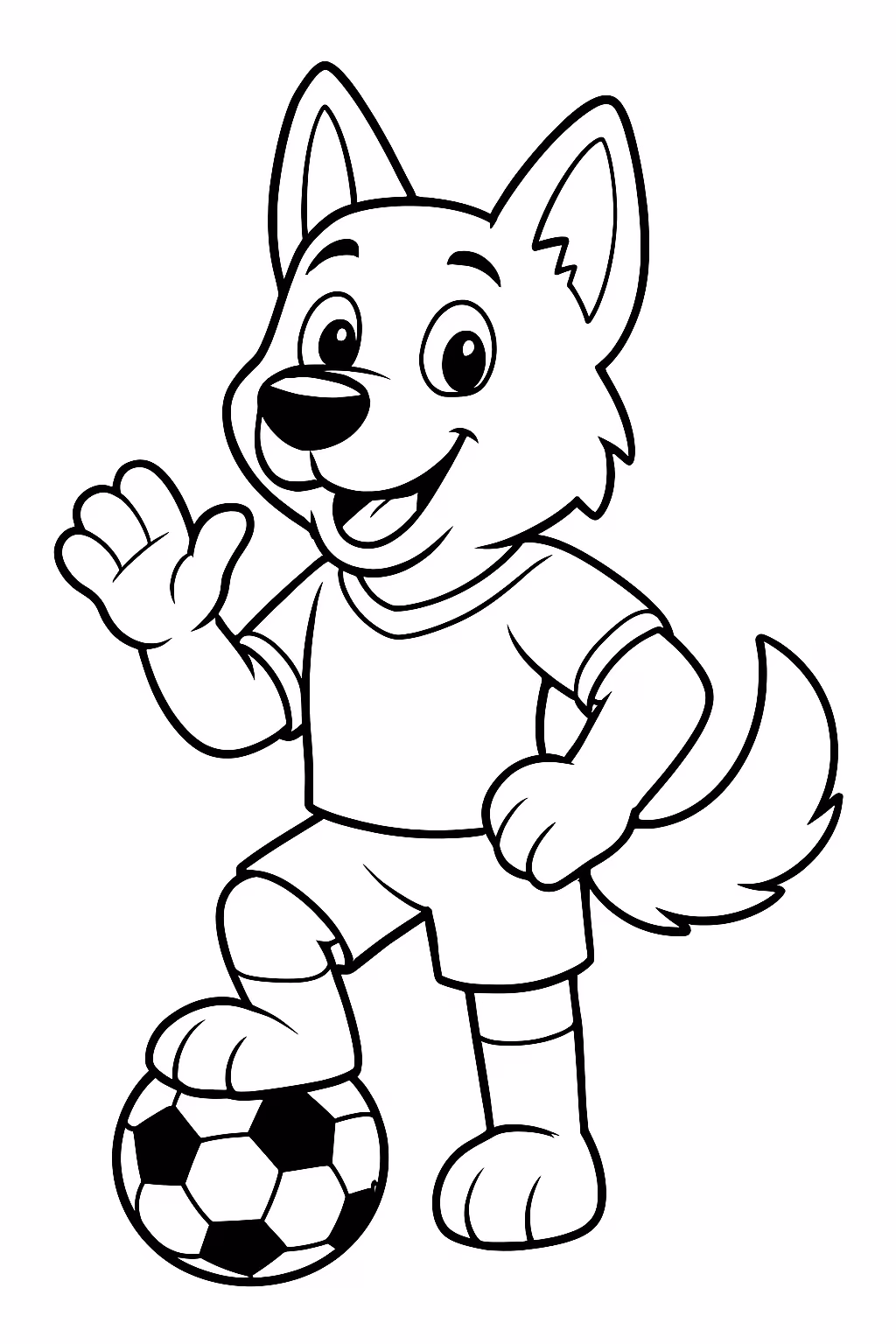 Mascotes copa para colorir — desenho para imprimir