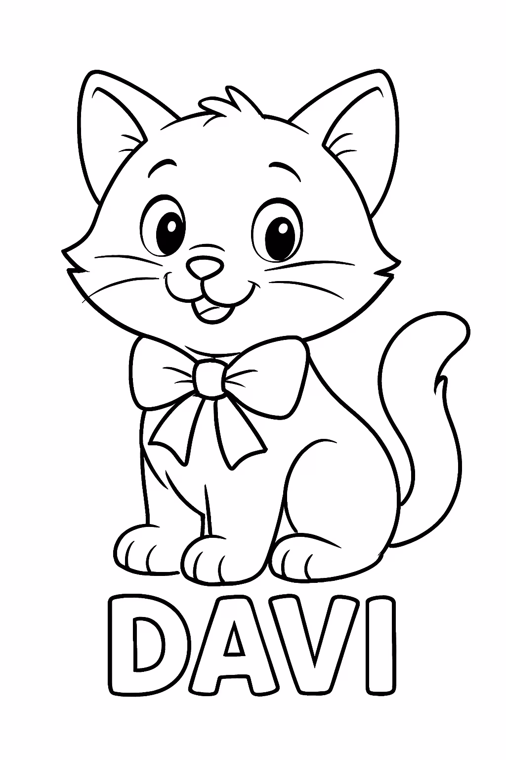 Meino com o nome davi para colorir — desenho para imprimir