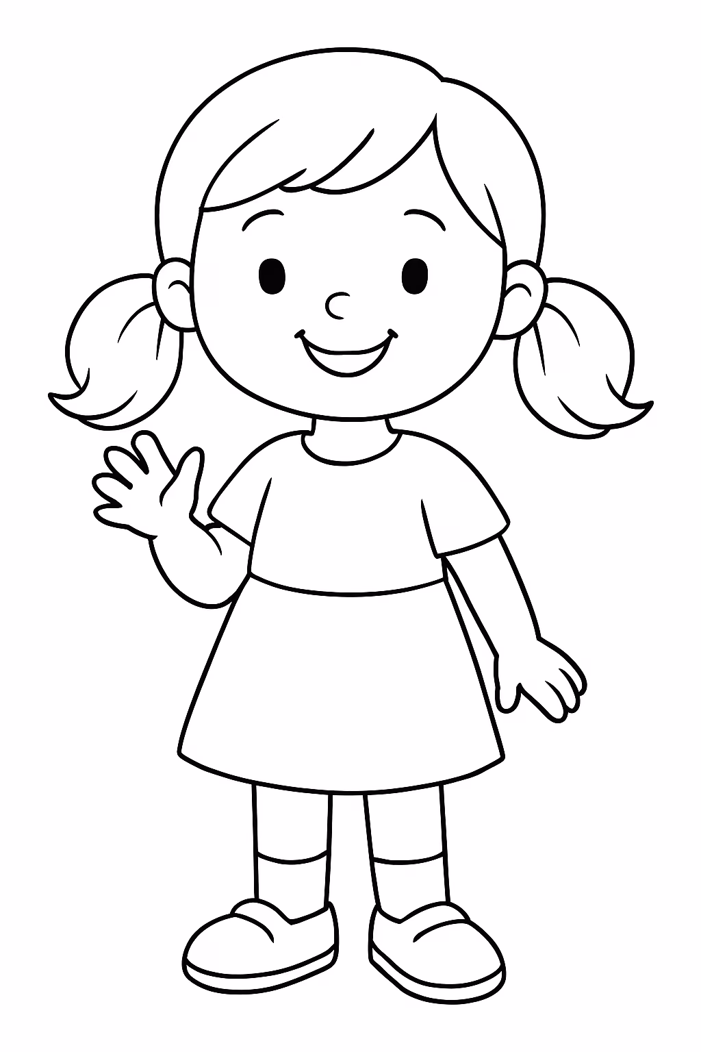 Menina anos para colorir — desenho para imprimir
