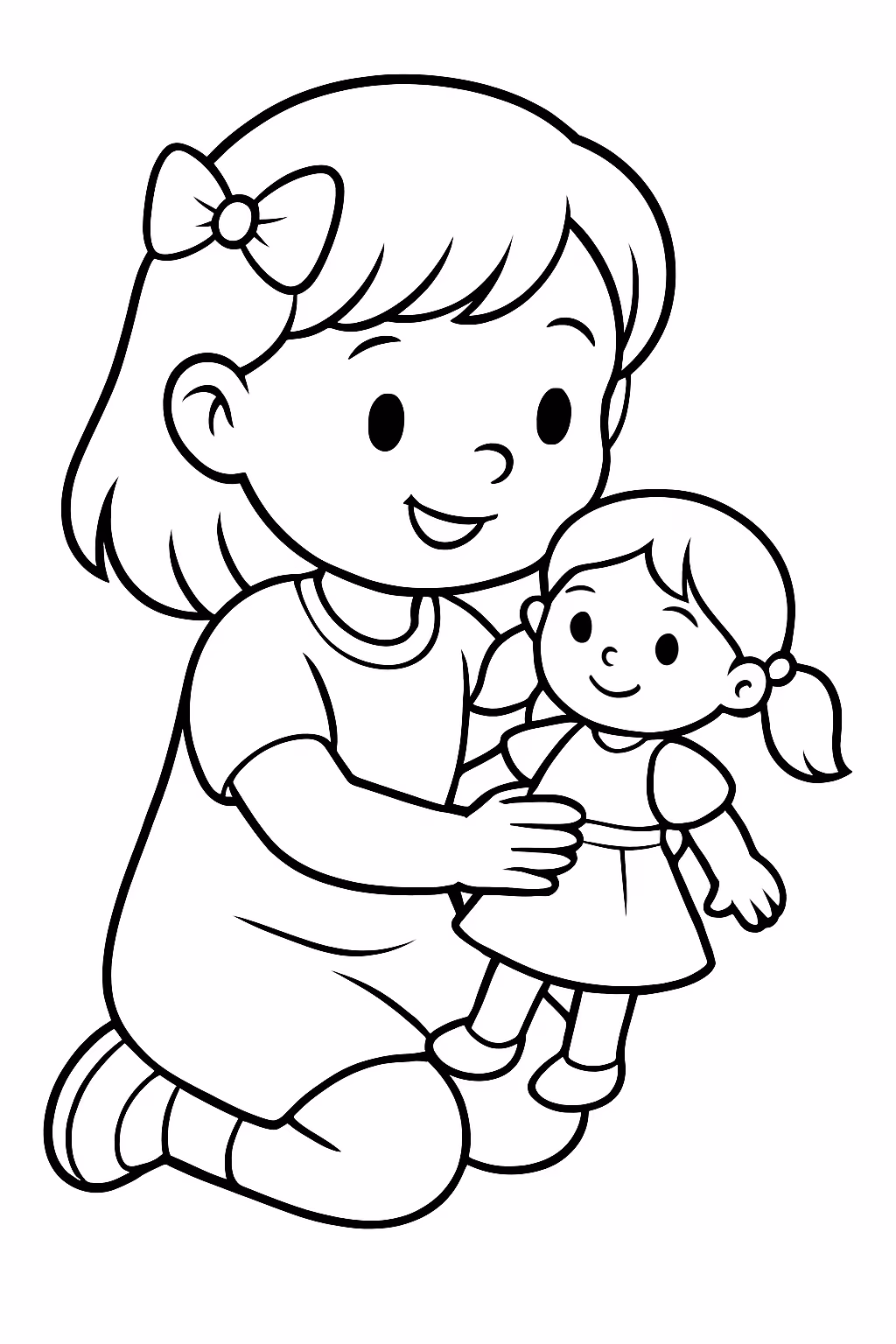 Desenhos de Brincando de Boneca