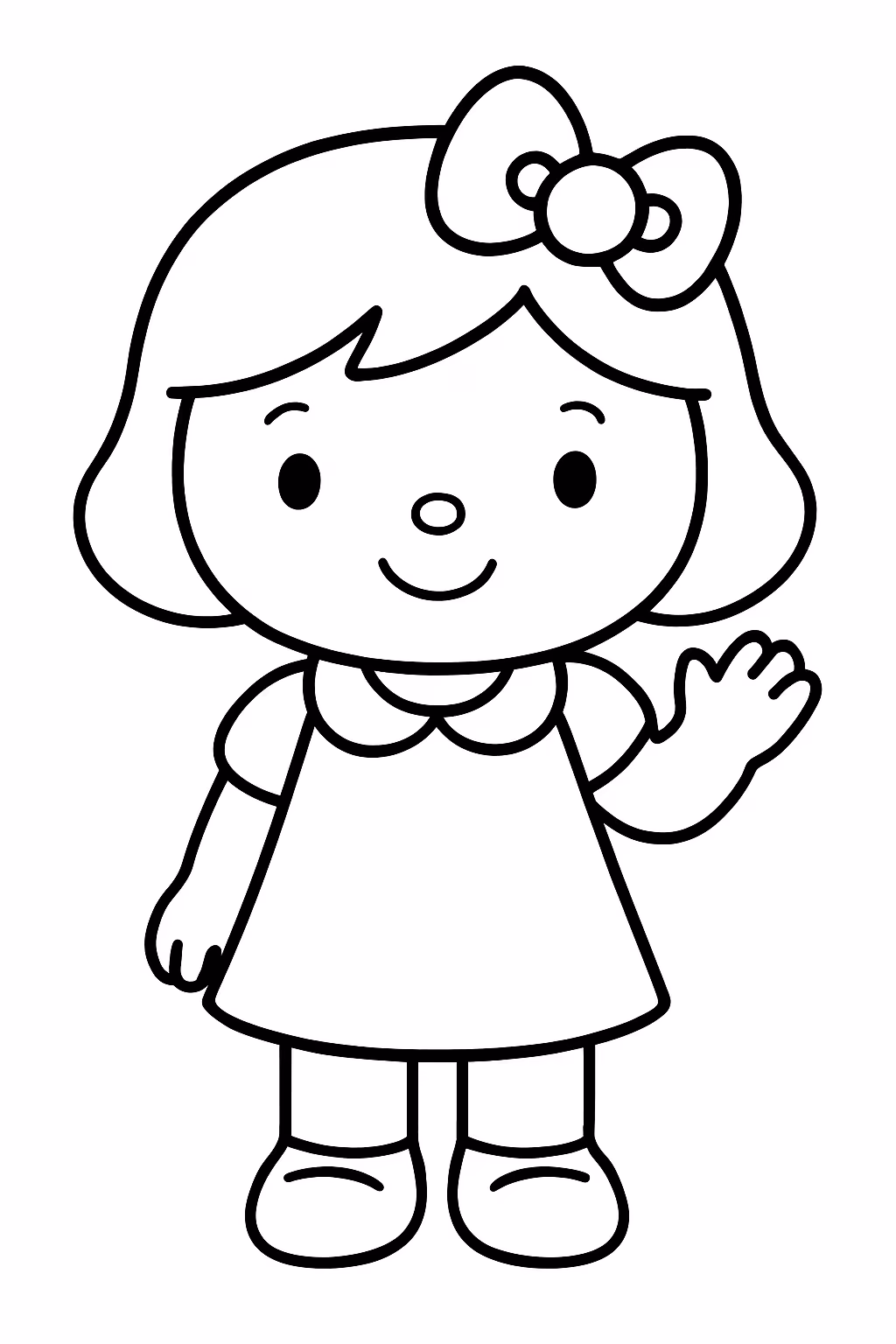 Menina de hello kitty para colorir — desenho para imprimir