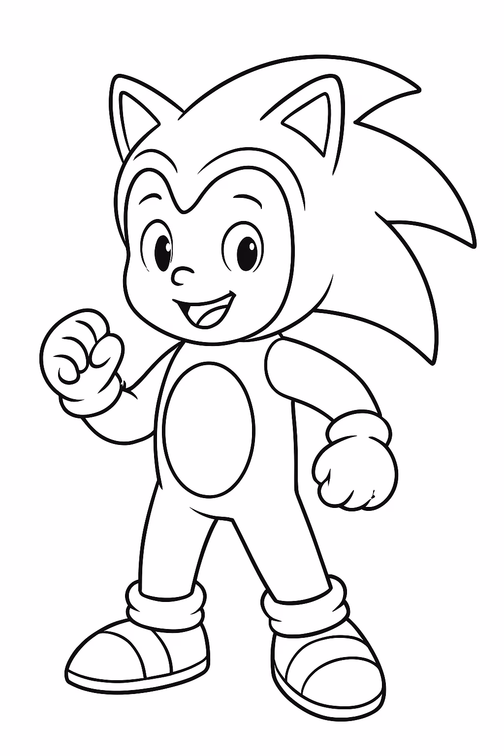 Menino com fantasia de sonic para colorir — desenho para imprimir