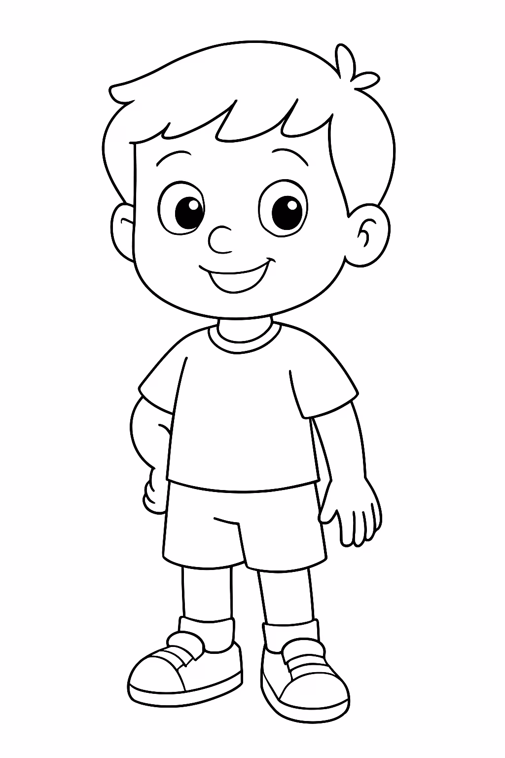 Menino de anos para colorir — desenho para imprimir