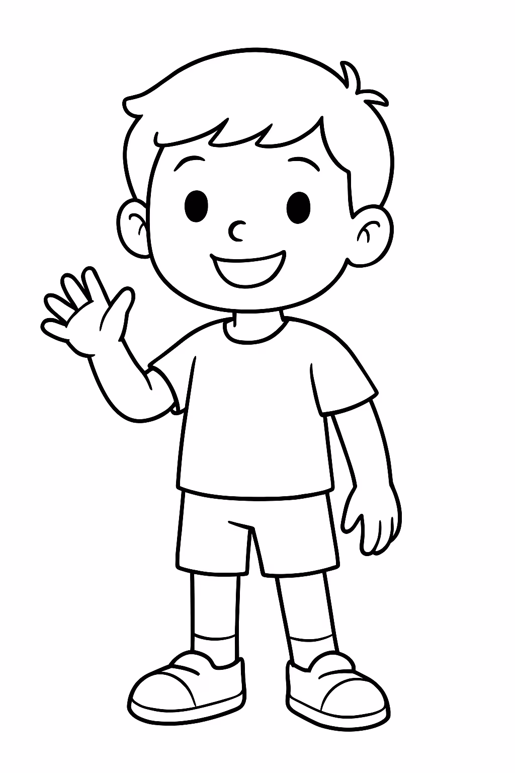 Menino para colorir — desenho para imprimir