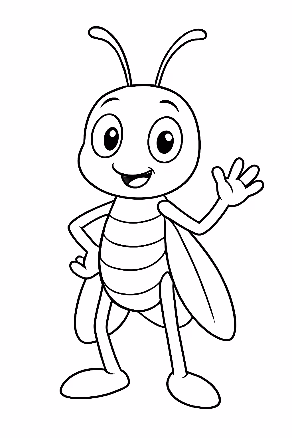 Menino grilo para colorir — desenho para imprimir