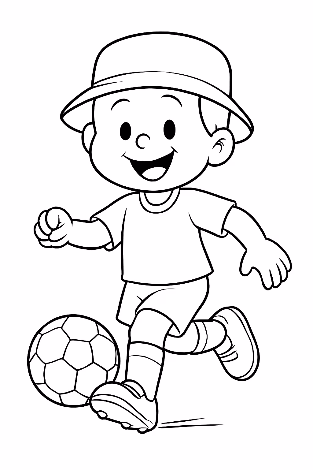 Menino maluquinho copa para colorir — desenho para imprimir