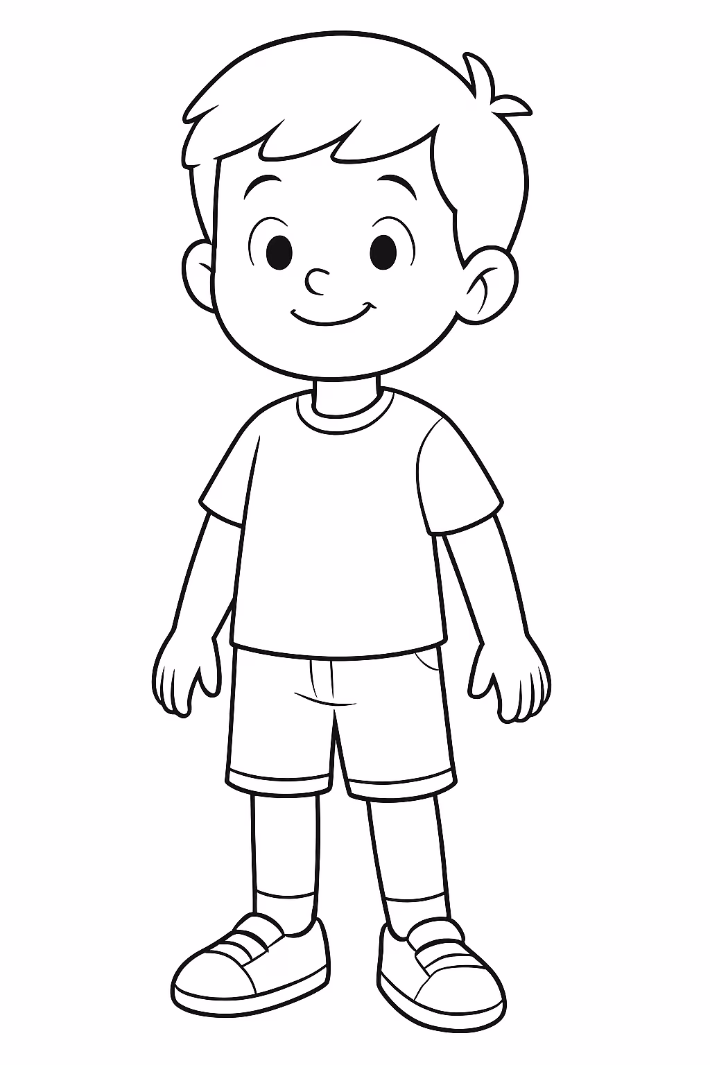 Menino roupa para colorir — desenho para imprimir