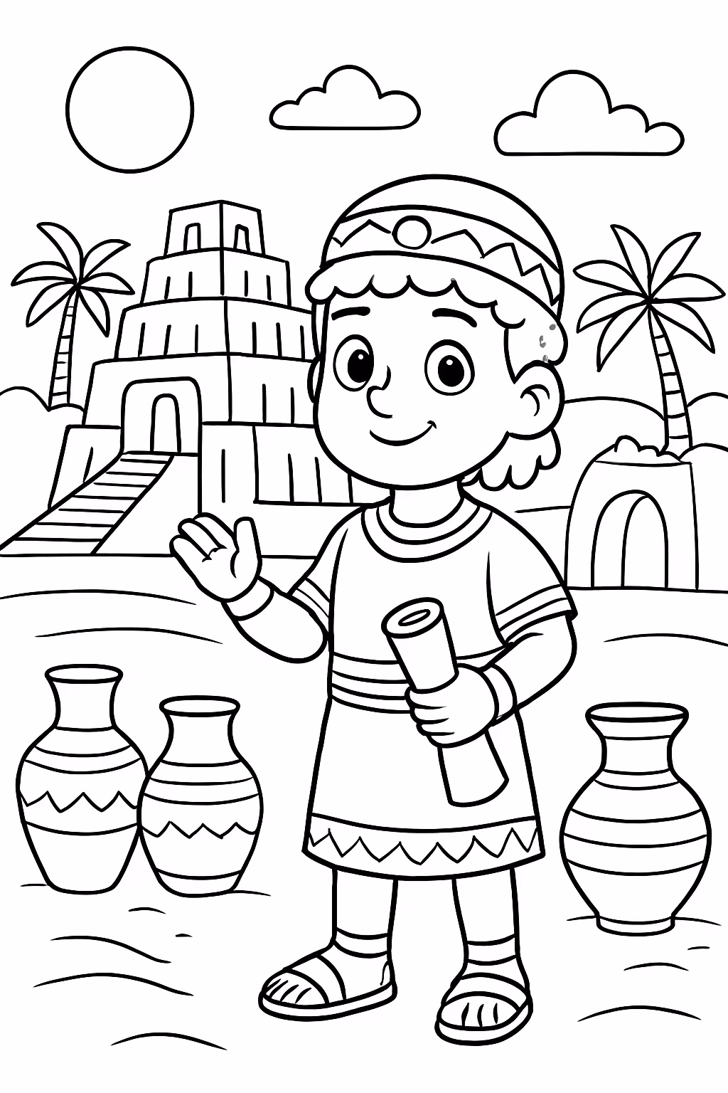 Mesopotamia para colorir — desenho para imprimir