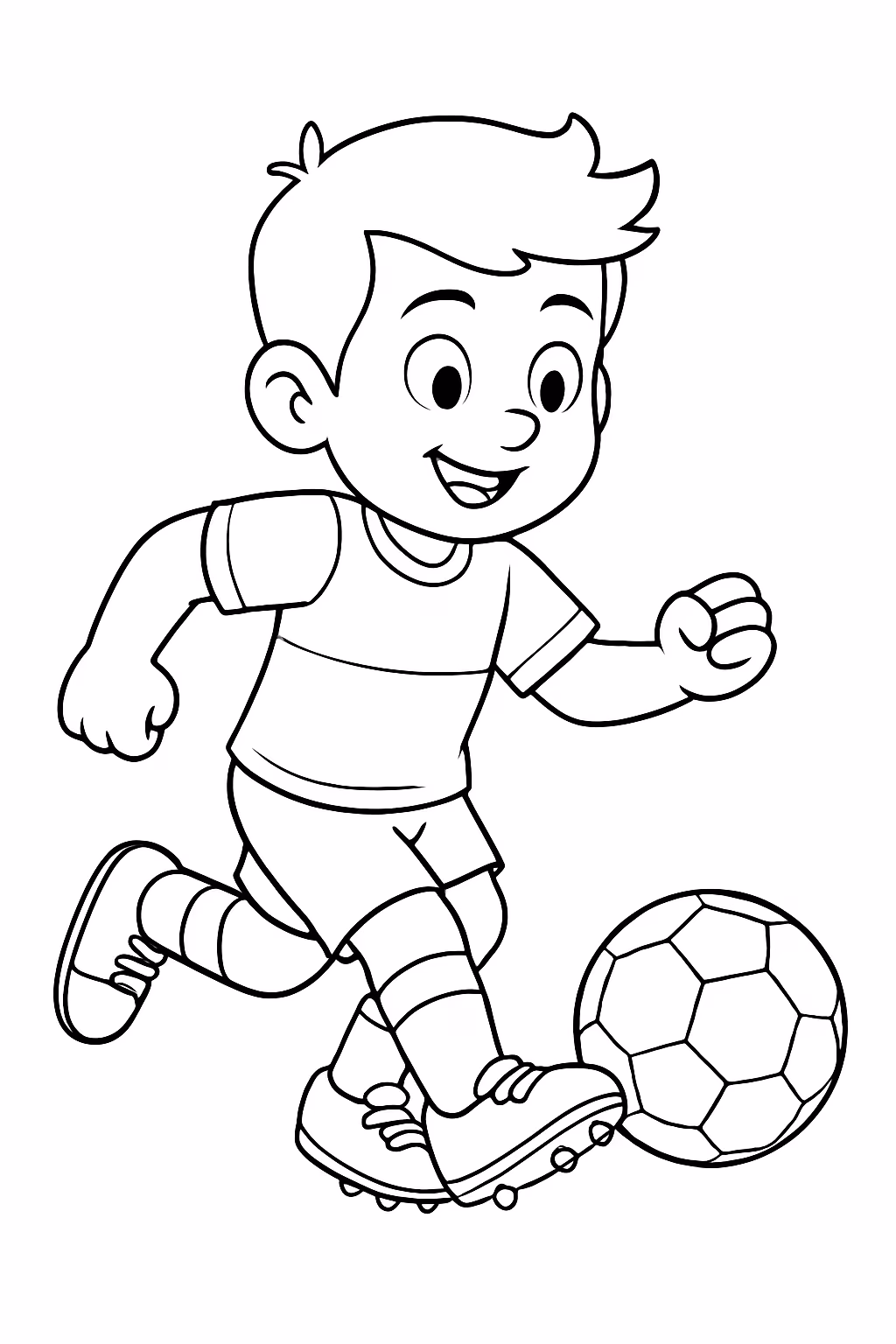 Messi jogando bolo para colorir — desenho para imprimir