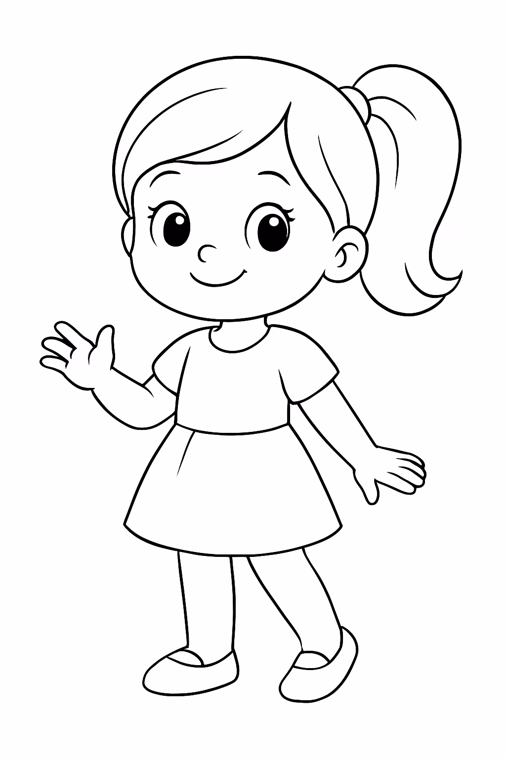 Minha filha para colorir — desenho para imprimir