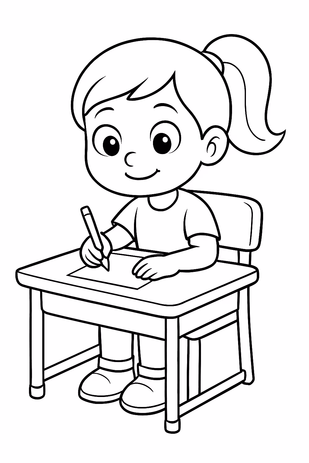 Mini noescritorio para colorir — desenho para imprimir