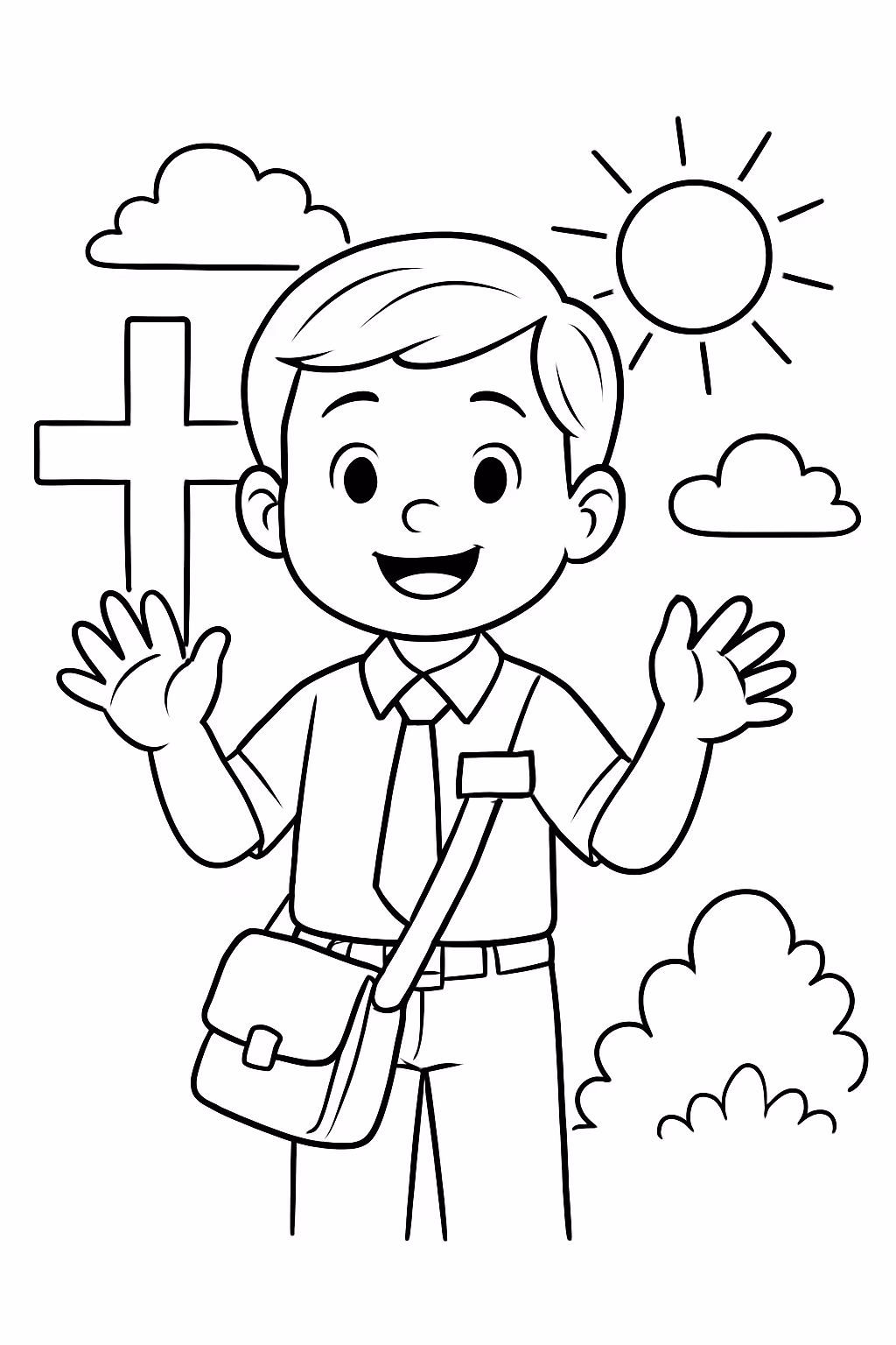 Missoes crista infantil para colorir — desenho para imprimir