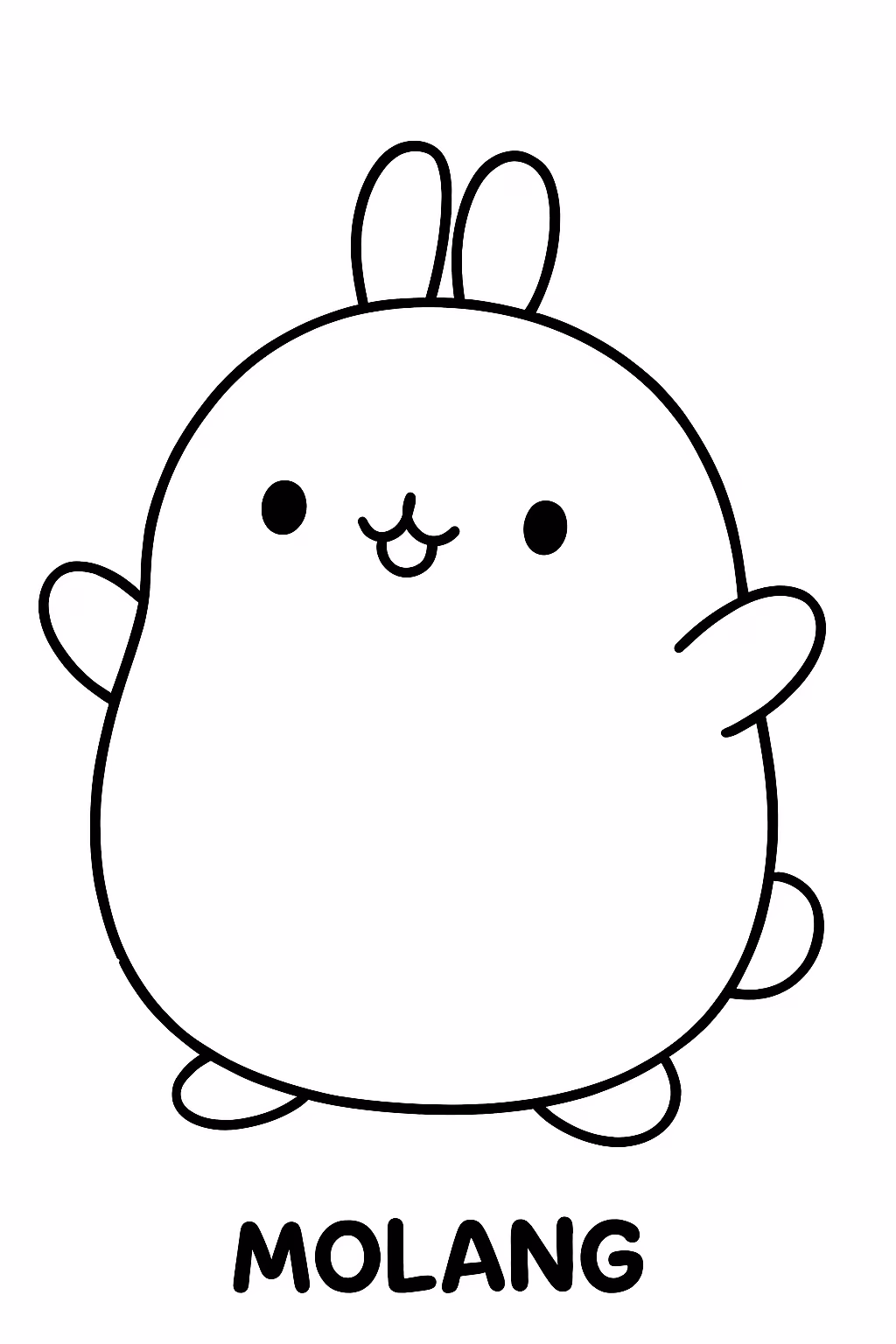Molang para colorir — desenho para imprimir